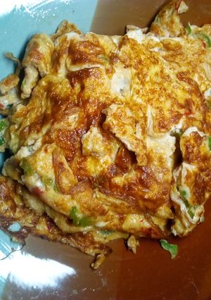 Soyayyan kwai da kayan miya ainihin hoton girkin