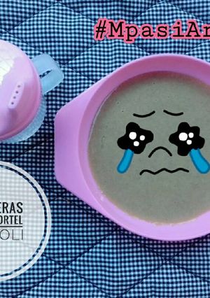 Foto resep Mpasi 6m+ : Pure Beras Merah Wortel Brokoli
