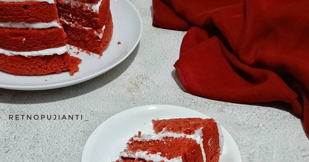 489 resep  red  velvet  kukus enak dan sederhana ala rumahan 