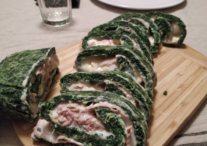 Ricetta di Fatto in casa super veloce Rotolo di spinaci farcito