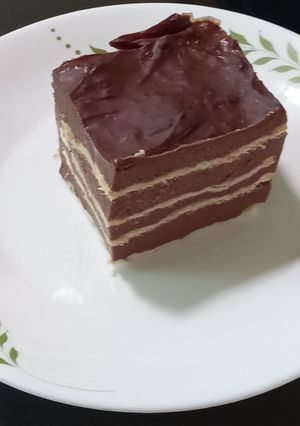 Una foto de Postre de cacao y ducales