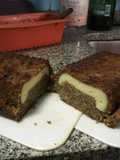 Budín de banana - relleno de queso crema
