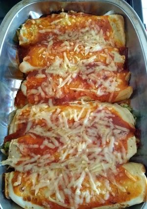 Una foto de Canelones de brócoli