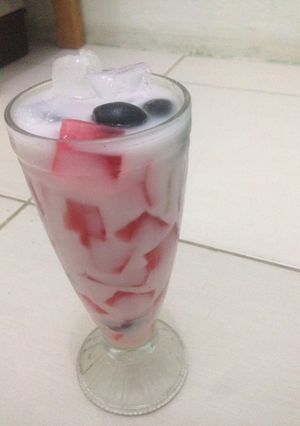 Foto resep Es jelly plum anggur