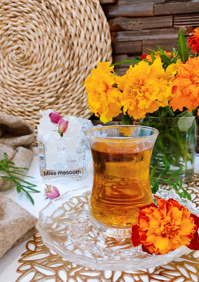 عکسی از دستور چای زعفرانی
