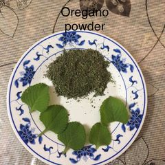 A picture of Homemade oregano powder.