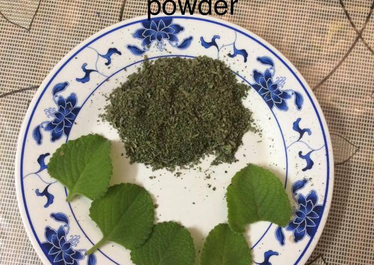 Homemade oregano powder