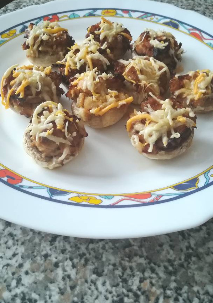 Una foto de Champiñones rellenos