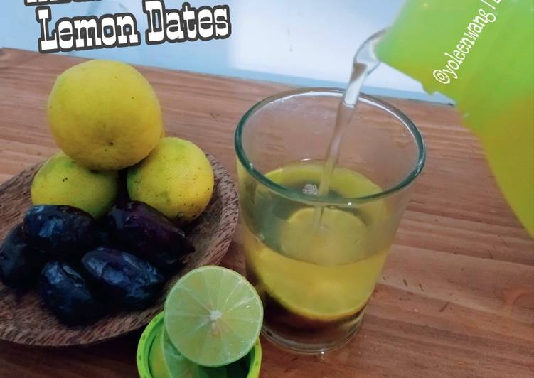 Cara bikin Infused Water Lemon Dates  Cepat