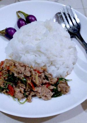 รูปของ ผัดกระเพราหมูสับ