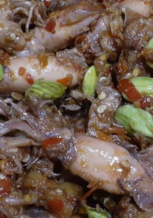 Foto resep Cumi asin sambal pete