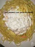 Tallarines con salsa Alfredo