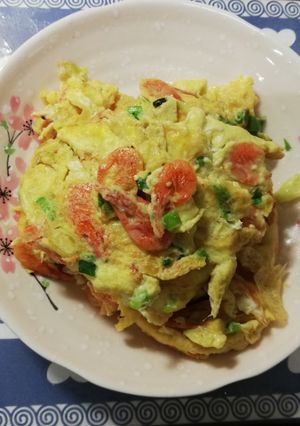 櫻花蝦煎蛋便當菜 的食譜成品照片