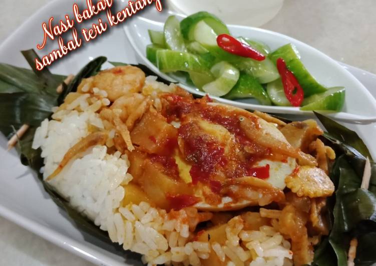 Cara Bikin Nasi bakar sambal teri kentang Gampang