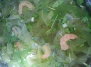 Hình của món Canh xà lách nấu tôm khô.