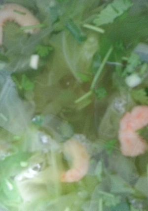 Hình của món Canh xà lách nấu tôm khô.