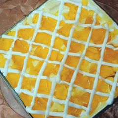 Mango custard dessert🥭 A picture of Mango custard dessert🥭.