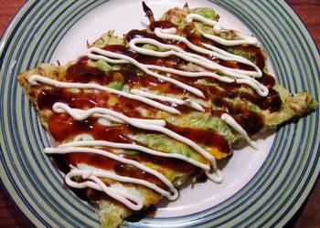 How to Recipe Yummy Ovenbaked Okonomiyaki with Ham  Egg