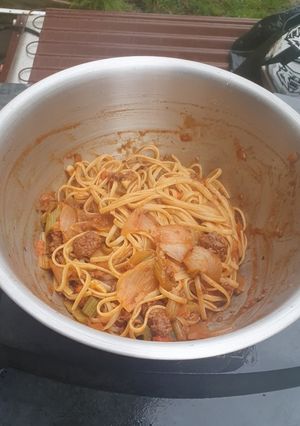 A picture of Vegetable Bolognese Linguine.
