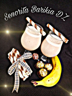 صورة لوصفة سموثي الموز والشوكولا 🍫🍌🍌