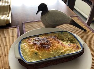 Una foto de Souflé de pollo Gratinado