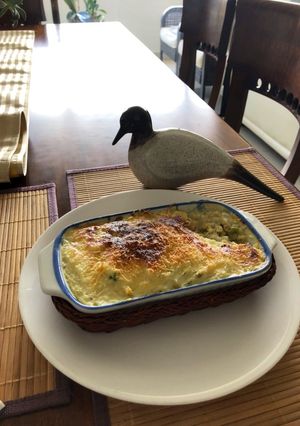 Una foto de Souflé de pollo Gratinado