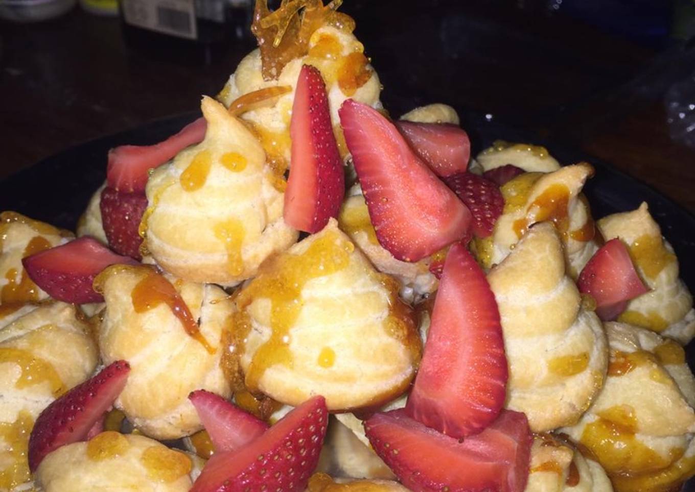 Masa de choux y croquembouche