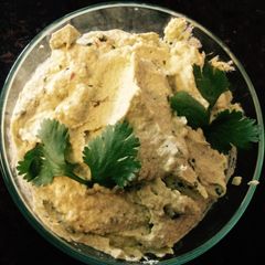 A picture of Raw Vegan Cilantro Cashew Dip.