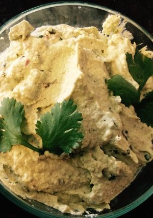 A picture of Raw Vegan Cilantro Cashew Dip.