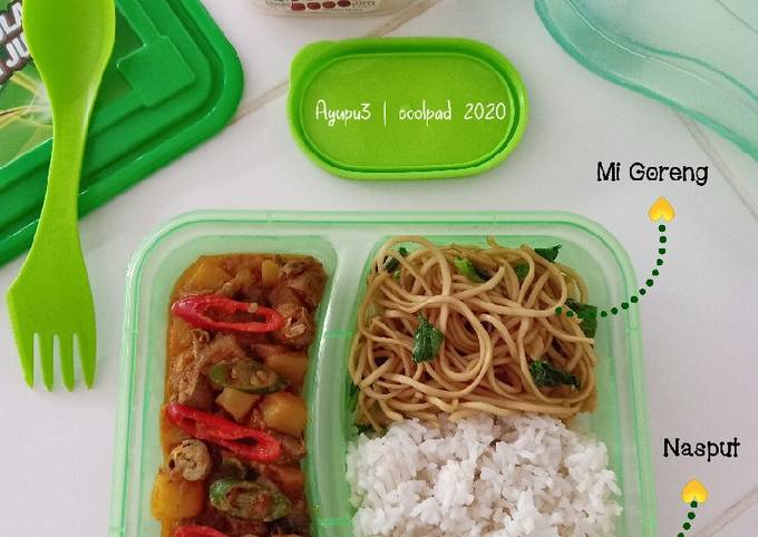Cara membuat Nasi Bekal Bento (Green Box)