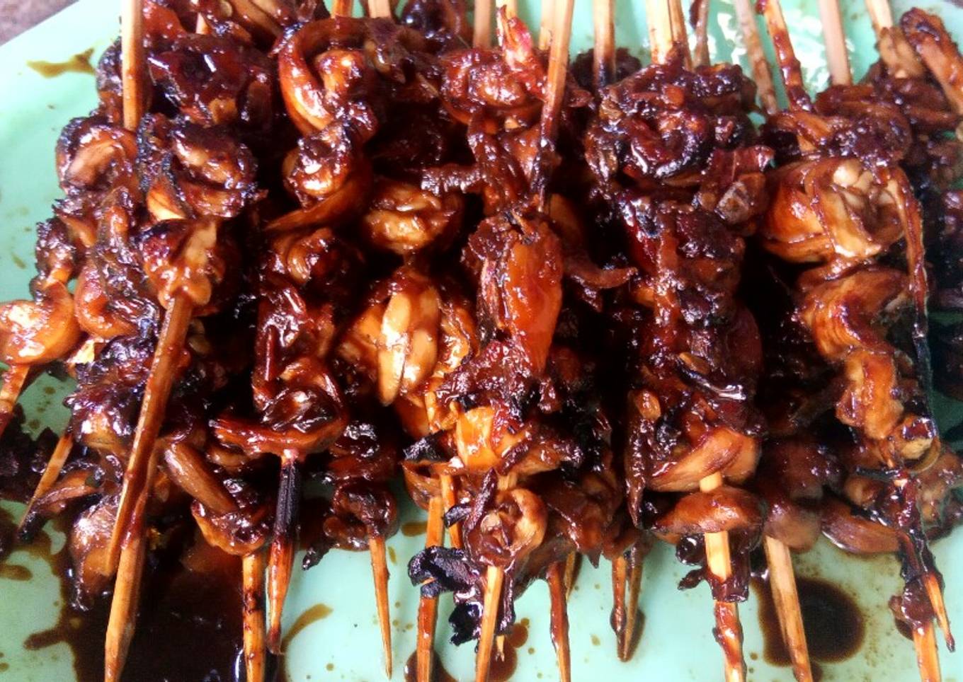 Sate jamur putih