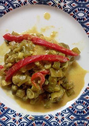 Una foto de Habichuelas con zucchini