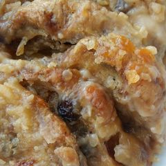 A picture of Vickys Hot Cross Bread & Butter Pudding, GF DF EF SF NF.