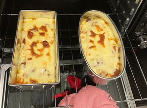 Hình của món Bò bằm đút lò phô mai.