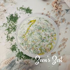 A picture of Tzatziki Chickpea Dip - A Fusion Dip.