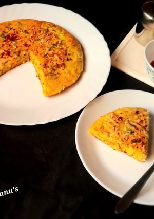 A picture of Crustless Quiche With Egg And Flour.