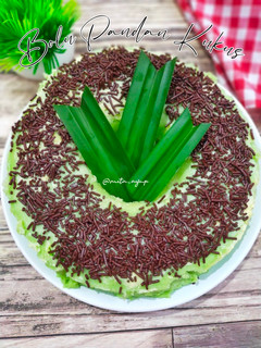 Foto resep Bolu Kukus Pandan Lembut Cuma Pakai 2 Telur Takaran Sendok