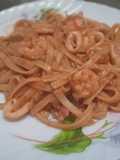 Spaghetti seafood marinara