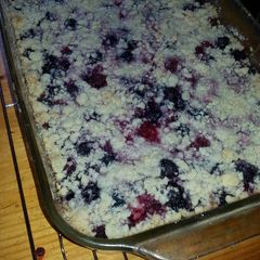 A picture of Strawberry Blueberry Crumb bars.