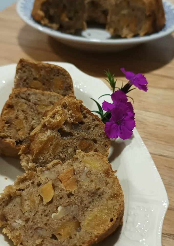 Una foto de Budín de damascos y té Earl Grey Apto para celíacos, sin gluten