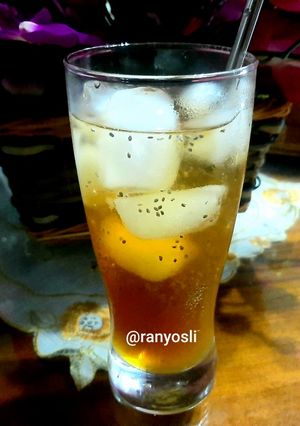 Foto resep 25. Iced lychee tea with chia seed (low budget 😝)