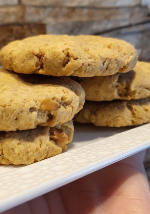 Una foto de Galletitas de avena con crema de maní y nueces sin gluten sin azúcar