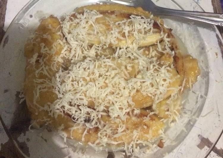 Resep Pisang panggang teflon susu, keju, madu Anti Gagal