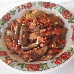 A picture of Orak Arik Terong Telur Pedas.