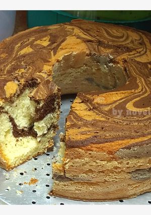Foto resep Bolu Marmer aka Zebra Cake