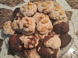 Galletitas veganas de banana y duraznos también mixtas de chocolate