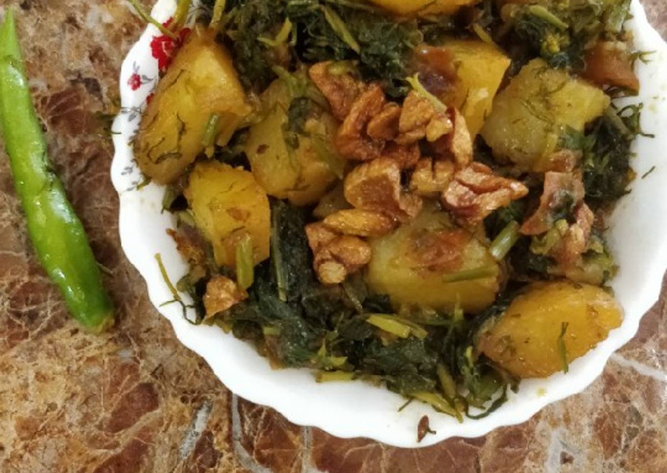 Aloo soya methi tadka sabzi