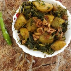 A picture of Aloo soya methi tadka sabzi.