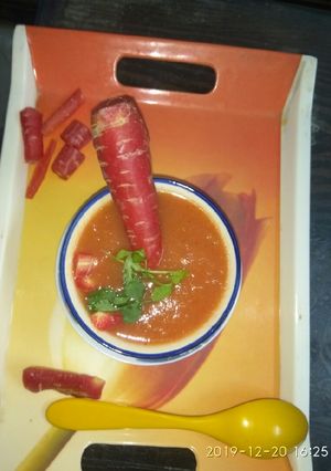 A picture of Carrot soup recipe.