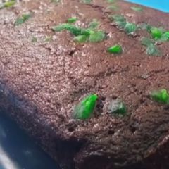 A picture of Eggless chocolate loaf cake.